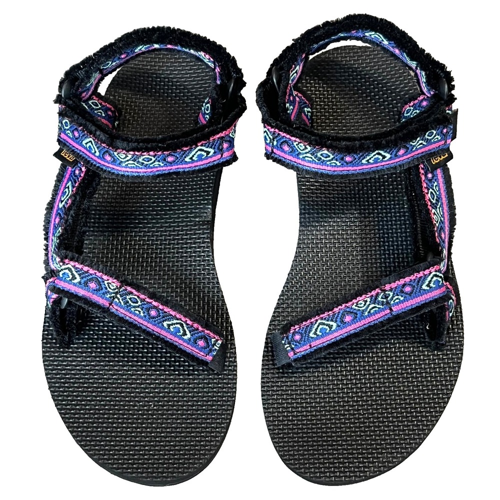 NWOB Teva Original Universal Maressa Sandal Black Multicolor Womens 7 UK 5 EU 38